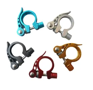 Mountain Bike Seat Pipe Clamp Bicycle Shelf Seat Pipe Clamp Lock Quick Release Buckle Aluminum