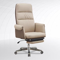 Chaise de bureau moderne de luxe en cuir pour direction, confortable, ergonomique, pour la pause déjeuner du patron et du PDG, chaise de bureau inclinable