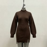 Robe longue en tricot côtelé rouge pour femme, personnalisable OEM & ODM, haute qualité, vente en gros, modèle Harlow Midi