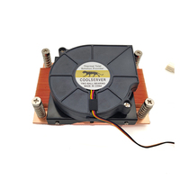 COOLSERVER-Ventilateur de contrôle de température pour ordinateur de bureau, CPU, AM4, en cuivre pur, multiplateforme, 1U