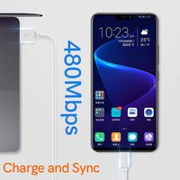 Cable de datos para cargador de teléfono Samsung, Cable USB tipo C de PVC suave y duradero, 3A, 3 pies, 6 pies, 1M, 2M y 3M, venta al por mayor