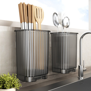 Acrylic Kitchen Cutlery Basket Rectangle Space Saving Storage Rack For Sink Countertop Organization - Product Image 2