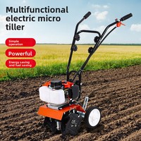 Petit micro-cultivateur électrique, motoculteur agricole, retourneur de terre, coupe-herbe, tondeuse de précision, désherbeur de jardin domestique