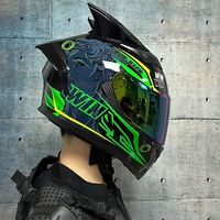 Casques de moto Bluetooth avec logo personnalisé, double visière, légers, casques intégraux rabattables pour moto