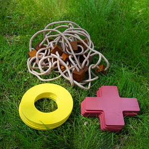 Gioco Gigante di Tris <span class=keywords><strong>da</strong></span> Giardino Premium Portatile per Famiglie, Divertimento Istantaneo per il Cortile, Giocattoli <span class=keywords><strong>da</strong></span> Esterno - Product Image 3