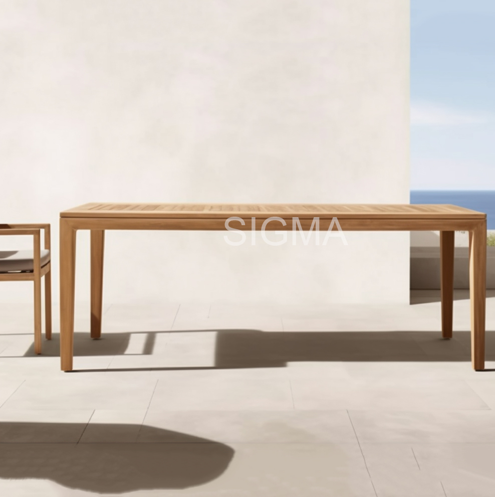 All Weather Wholesale Home Furniture High Quality Set Solid Wooden Teak Outdoor Dining Table for Dinner Event