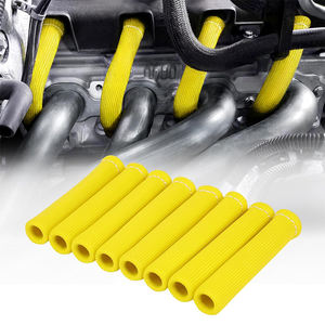 8pcs 2500 ° חום שרוול ניצוץ תקע 6 \ "ניצוץ תקע חוט חום מגן מגן כיסוי עבור <span class=keywords><strong>ls1</strong></span>/ls2 sbc 350 כלי רכב 454 - Product Image 6