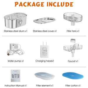 Stainless Steel Pet Water Fountain Round 930g Detachable Durable For Dogs And Cats - Product Image 2