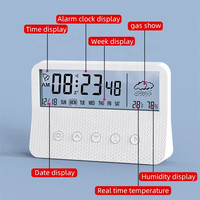 Jam Alarm Digital Terbaru 2026 Jam Meja Pintar Transparan Mini Portabel Jam Digital untuk Kantor Kamar Tidur Hadiah
