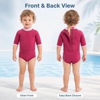 Combinaison de plongée en néoprène pour enfant, 2 mm, avec fermeture éclair dorsale, respirante et imperméable, idéale pour la plongée estivale (OEM)