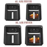 Four à Friture à Air Chaud Intelligent 2026, 6L/8L, avec Pot Antiadhésif Carré, Écran Tactile Coloré, Électrique, pour Cuisine Domestique – Grande Vente