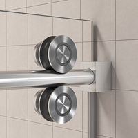 Système d'accessoires de quincaillerie pour porte coulissante de salle de bain d'hôtel, porte de douche coulissante sans cadre