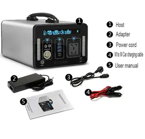 Batería Solar portátil de 1kw para exteriores, inversor de Camping, Usb, Rv, batería de litio Lifepo4, CA, CC - Product Image 1