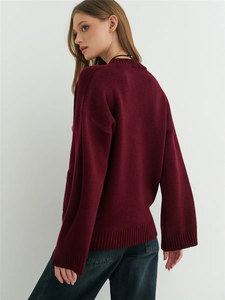 Cárdigan de gran tamaño de alta calidad, abrigo informal grueso con frente abierto, prendas de punto, suéteres lisos, chaquetas, cárdigan de punto con botones para <span class=keywords><strong>mujer</strong></span> - Product Image 5
