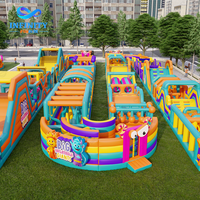 Solution tout-en-un pour parc gonflable personnalisé - Grand parc d'attractions extérieur, aire de jeux, parcours d'obstacles