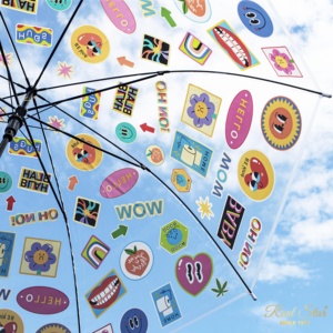 RST Ô Trong Suốt Ô In Hình Nụ Cười Đầy Màu Sắc Cho Nữ Và Cô Gái Trẻ - Product Image 2