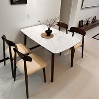 Chaise de salle à manger moderne en bois massif avec siège rembourré, style nordique, finition noyer, chaise de restaurant en bois.