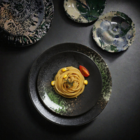 Assiettes de présentation en céramique et porcelaine Japandi pour restaurant japonais, idéales pour les réceptions, la restauration et les banquets