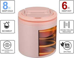 2025 nouveauté aliments chauds vide conteneur de stockage des aliments en acier inoxydable isolé alimentaire tasse Thermos déjeuner bol conteneur - Product Image 4