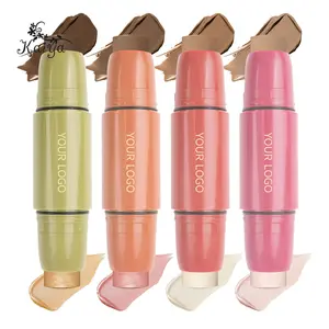 Multi Use Dual End Creamy Highlighting Make Up Natural Shadow Sculpted 3D Face Blendable 2 In 1 Contour And Highlighter Stick