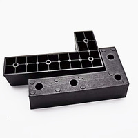 Pieds de meubles en plastique en forme de L modernes, robustes, pour canapé, personnalisation OEM, livraison rapide en 5 jours