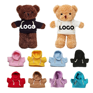 Vêtements et t-shirts à capuche avec logo personnalisé, pulls de 30cm, ourson en peluche classique avec impression par sublimation - Product Image 2