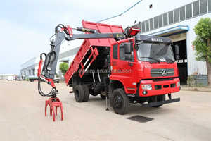 Dongfeng 4X2 8 Ton Truck Special Van Heavy Dump Box 5ton Knuckle Boom Hydraulic 360 Degree Lifting Cargo Marine Crane - Product Image 4