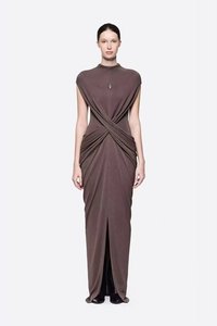 Robe d'été vintage unie A11566, coupe ajustée, col montant, <span class=keywords><strong>sans</strong></span> <span class=keywords><strong>manches</strong></span>, longueur cheville, avec plis ajourés, antistatique - Product Image 6