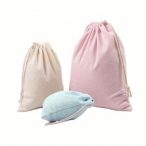 Customized Logo Printed Reusable Eco Friendly Cotton Canvas Linen Candle Soap <b>Pouch</b> Gift Drawstring Dust Bag - Product Image 4