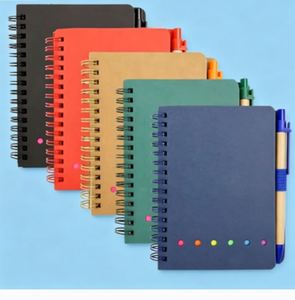 Wholesale Sticker Office Meeting Customizable Cartoon Custom Hardcover Cute A5 <b>Spiral</b> <b>Notebook</b> With Pen Holder - Product Image 4