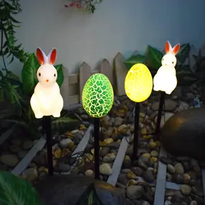 Solar Garden Lights Outdoor Waterproof Landscape Decorative Light Cute Eggs Buried Lawn Lamp