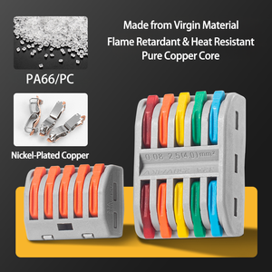 โรงงานไทเฮค วาโกส 221-412/413/415 ชุดสปริงซีรีส์ 221 ตัวเชื่อมต่อแบบเกลียว รวดเร็ว ปลอดภัย และรวดเร็ว สำหรับสายไฟแบบอ่อนและแบบแข็ง - Product Image 5