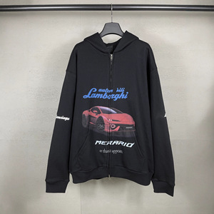 Chaqueta con Capucha y Cierre de Cremallera de Alta Calidad, Estilo Casual de Invierno, Nueva Colección París 2025, Colaboración con Lamborghini, Estampado de Lodo, Marca B - Product Image 3