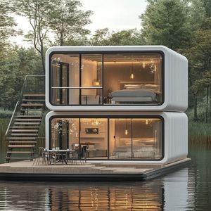 Casa Container a Due Piani a Forma di Mela - Moderna Lodge Glamping per Hotel/Campeggio, Spazio Abitativo Prefabbricato a 2 Piani - Product Image 1