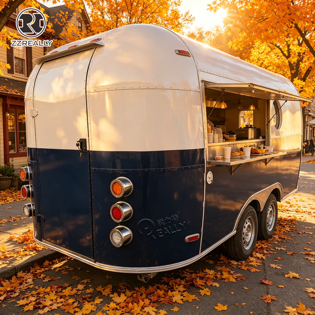 Outdoor Event Truck Stainless Steel Ice Cream Cart Mobile Vendor Fast Food Trailer with DOT VIN