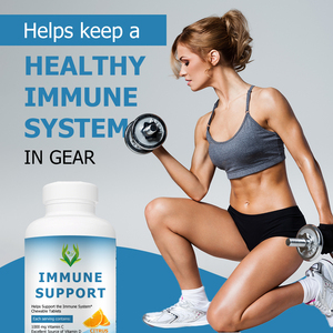 Hot Sale Chewable Tablets with 1000mg Vitamin C Contains Zinc Ginger and Echinacea Supports Immune System Citrus Flavor Tablets - Product Image 3