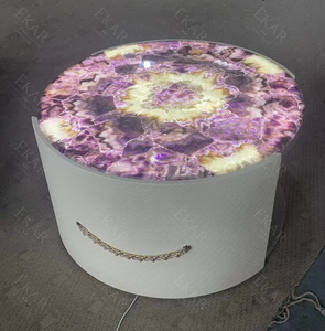 <span class=keywords><strong>Table</strong></span> <span class=keywords><strong>basse</strong></span> en marbre de cristal d'améthyste pourpre élégance exquise - Product Image 6