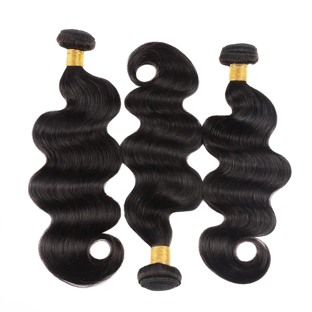 Body Wave Virgin 3 Bundles Hair Weave For Women 8a Grade Brazilian Remy Human Hair Extensions Natural Black Color Hair Bundle