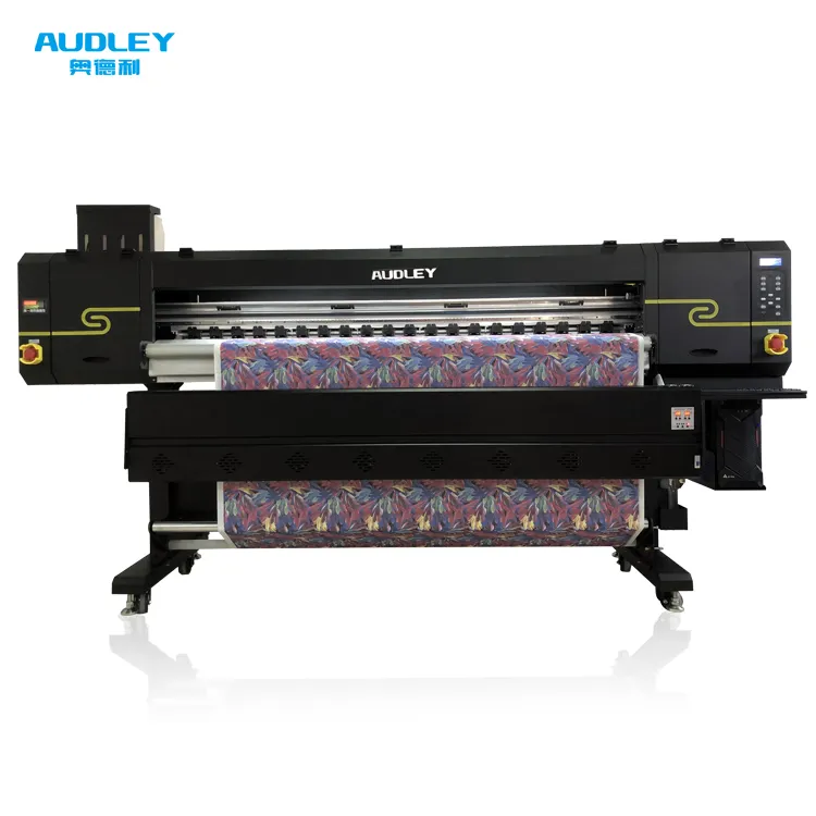 Kecepatan Tinggi dengan Sistem Pengambilan Tegangan 6 I3200 Head Format Lebar Audley Dye Sublimasi Printer Tekstil Mesin Cetak