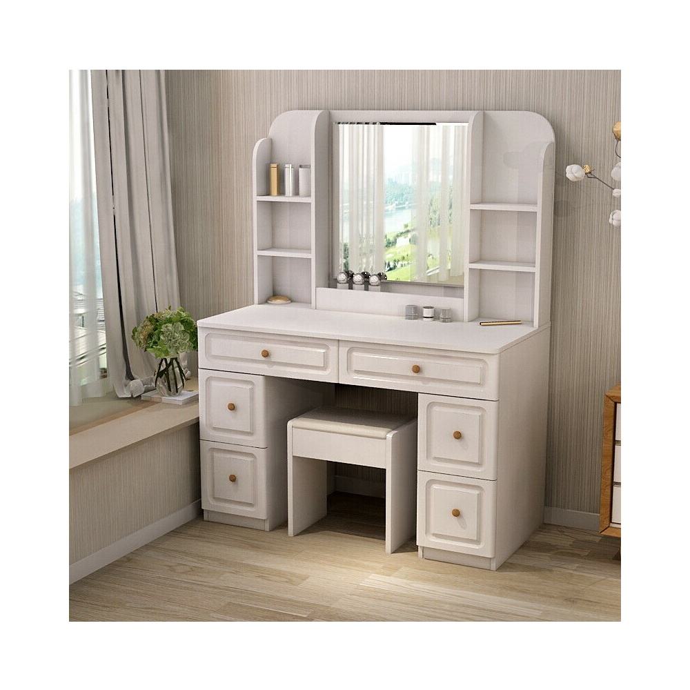 Hollywood furniture storage modern mirror dressing vanity makeup table