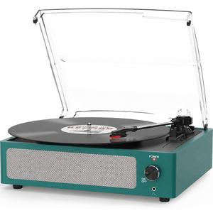 Tocadiscos de Vinilo con Altavoces Integrados, Radio FM USB, Reproducción de 3 Velocidades, Tocadiscos BT, Decoración de Audio para el Hogar, Plástico, Gran Venta - Product Image 2