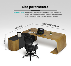 Escritorio Ejecutivo Moderno de Lujo Personalizable al por Mayor con Gabinete, Mesa de Trabajo de Madera de Alta Calidad, Diseño Modular - Product Image 2