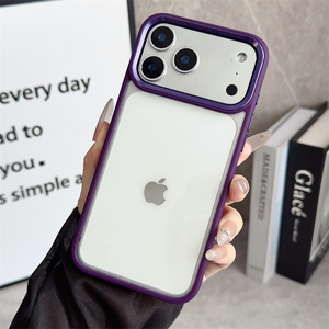 เคสโทรศัพท์แบบใสขอบเคลือบสีด้าน TPU พร้อมร่องกันกระแทก ดีไซน์หรูหรา สำหรับ iPhone 18 17 Pro Max - Product Image 6