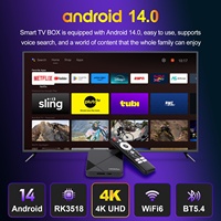 Boîtier TV H96 Max RK3518 avec Rockchip 3518, Android 14.0, Wifi 6 5G 100M, pour Google ATV, 2 Go de RAM, 16 Go de stockage, Quad Core, 4K Smart TV