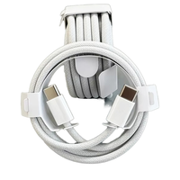 Cable USB C a C con Trenzado de Nailon, Carga Rápida PD de 60W, Cable de Datos Tipo C a Tipo C para iPhone 15 16 17 Pro Max