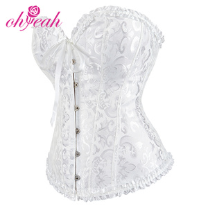 Corsets et bustiers sexy en latex pour femmes grandes tailles, taille 5XL, lingerie blanche respirante, décoration à nœud, approvisionnement ODM - Product Image 2