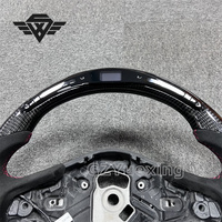 Volant de voiture de haute qualité adapté pour Toyota Supra fibre de carbone et matériau Alcantara de volant de lumières LED