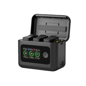 Chargeur de <span class=keywords><strong>batterie</strong></span> SYMIK en gros pour <span class=keywords><strong>GoPro</strong></span> HERO13 Hub de charge noir Gestionnaire d'alimentation portable avec chargeur d'écran LCD de 1.47 pouces - Product Image 1