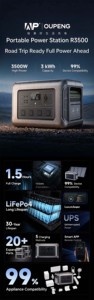 ALLPOWERS R3500 V2 สถานีไฟฟ้าพกพา 3500W 2880Wh แบตเตอรี่ลิเธียมไอรอนฟอสเฟต LFP สำรองไฟฉุกเฉินสำหรับบ้าน - Product Image 3