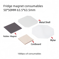 Machine professionnelle 2026 pour badges bouton DIY 50*50mm / 63.563.5mm et aimants de réfrigérateur carrés